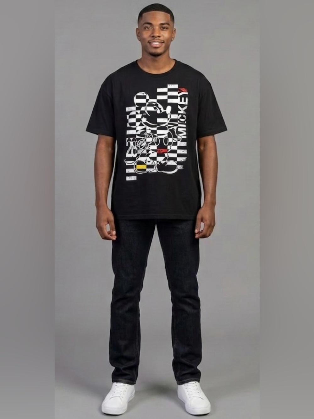 Mickey Mouse Black Graphic Tee - Casual Men’s Shirt Sz 2XL